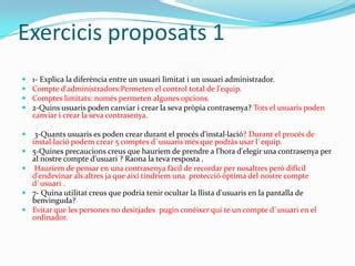 Tema Exercicis Proposats Ppt