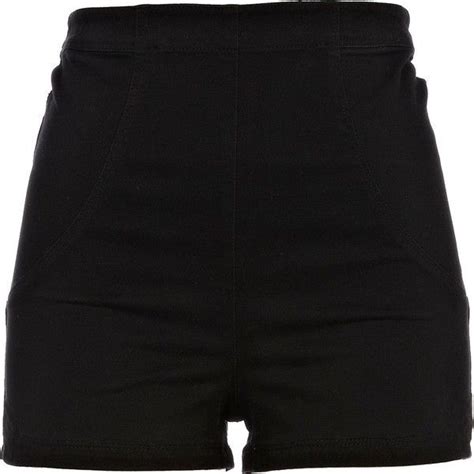 River Island Black High Waisted Shorts 39 Liked On Polyvore Black