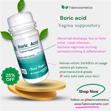 Boric Acid Vaginal Suppository Falon Cosmetic