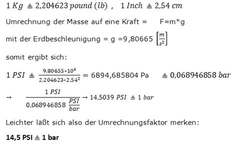 Psi Herleitung Und Umrechnung