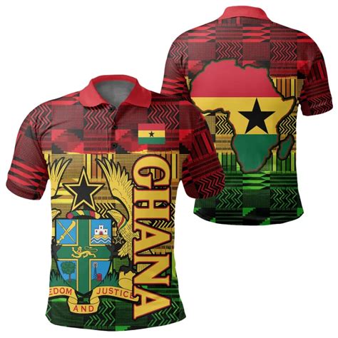 Africa Shirt Ghana Kente Polo Shirt Africazonestore Africazone Store