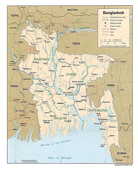 Road and political map of Bangladesh. Bangladesh road and political map ...