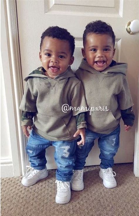 Cute Black Baby Boy Twins