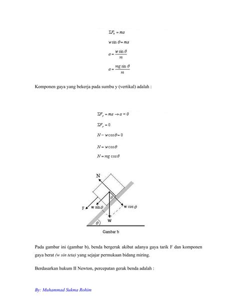 Hukum Newton Pada Bidang Miring Pdf