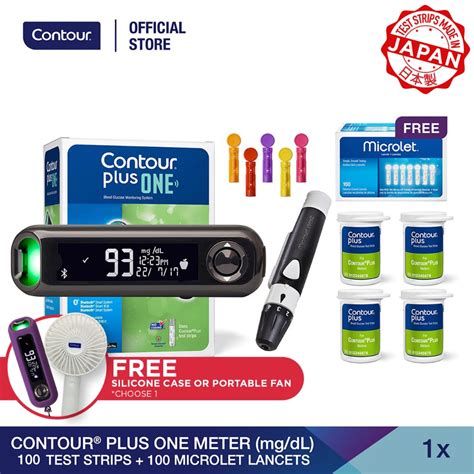 Contour Plus One Blood Glucose Meter Mgdl 100 Test Strips 100