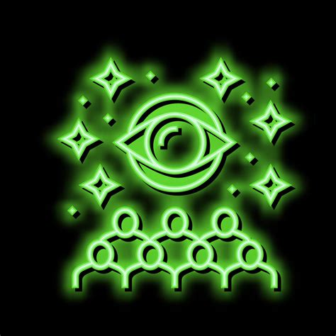 impression management neon glow icon illustration 20596775 Vector Art