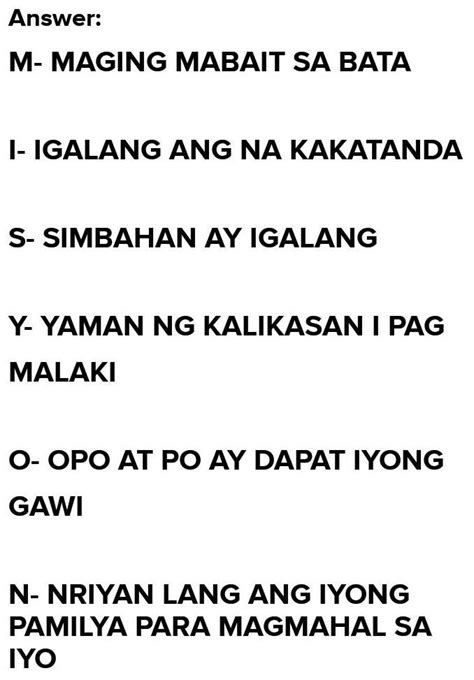 Bumuo Ng Akrostik Gamit Ang Salitang Misyon Brainly Ph