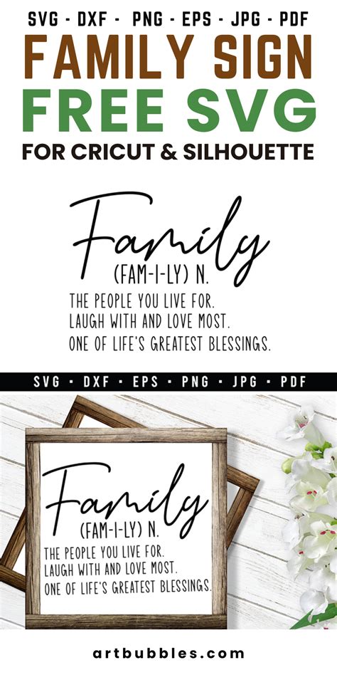 Free svg free family sign svg for cricut and silhouette – Artofit