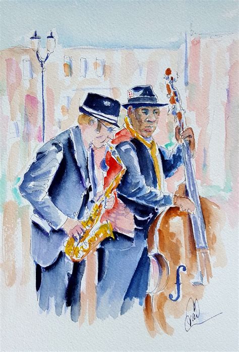 Watercolor Jazz Watercolor Artwork Watercolor Art Painting