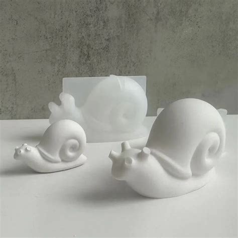 Crystal Epoxy Resin Mold Snail Small Animal Silicone Molds Casting Mold