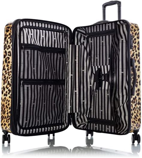 Review Heys America Black Leopard Piece Hardside Spinner Luggage Set