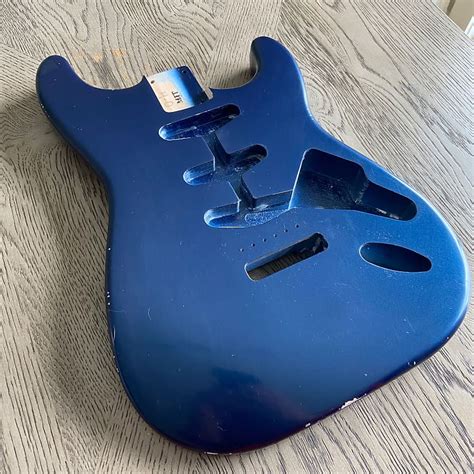 Mjt Vts Stratocaster Body Nitro Lake Placid Blue Metallic Reverb