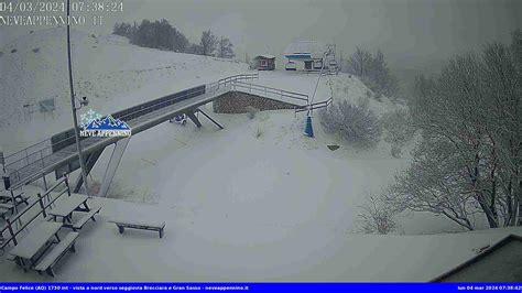 Webcam Campo Felice Il Comprensorio Si Rivestito Di Bianco Il