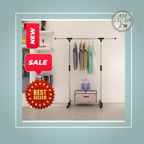 Jual Stand Hanger Double Double Pole Rak Gantungan Jemuran Baju