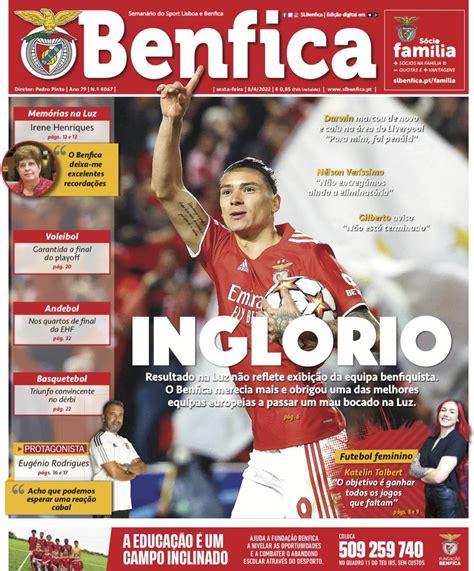 Capa Jornal Benfica Abril Capasjornais Pt