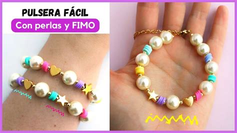 Como Hacer Pulseras Con Perlas Y Fimo Usando Hilo De Acero O Guaya