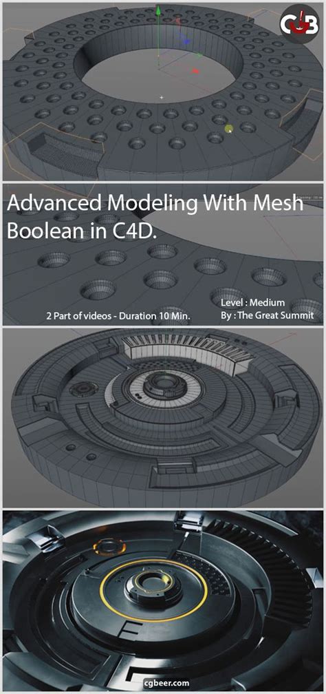 Advanced Modeling With Mesh Boolean In C4d Cinema 4d Cinema 4d