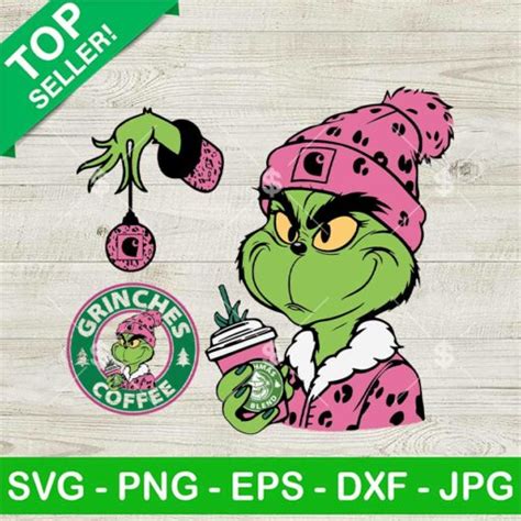 Carhartt Grinch Stanley Tumbler Svg Bougie Grinch Leopard Svg Grinch