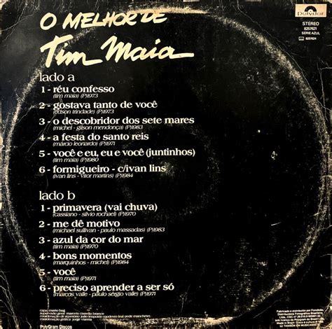 Tim Maia O Melhor de Tim Maia 1985 Estilhaços Discos