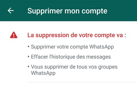 Tutoriel pour supprimer définitivement un compte WhatsApp