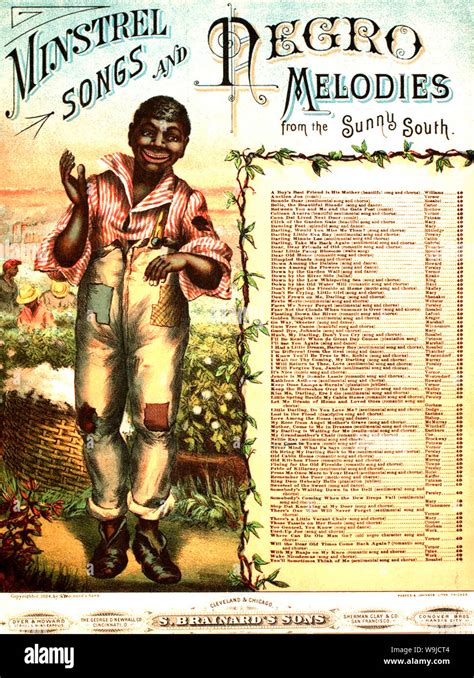 AMERICAN MINSTREL SONGS AND NEGRO MELODIES song collection about 1880 ...