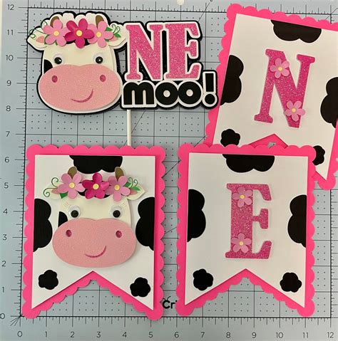 Cow Cake Topper Etsy