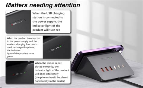 Qurzou USB C Wireless Charging Station 120W USB Charger Multiport GaN