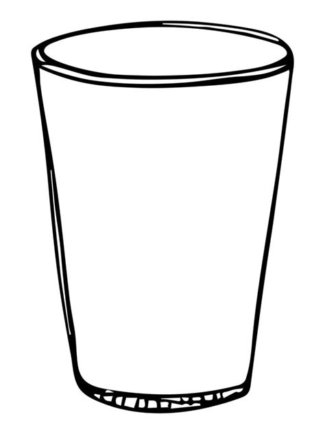 Cute Cup Of Water Juice Or Soda Glass Illustration Simple Drink