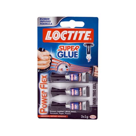 Loctite 1885734 Powerflex Super Glue Mini Trio Gel Tube 3 X 1g