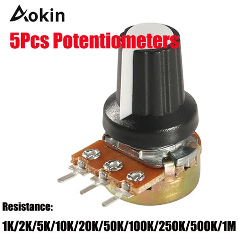 Pcs K Potentiometer Knob K K K K Ohm Wh Shaft With Nut