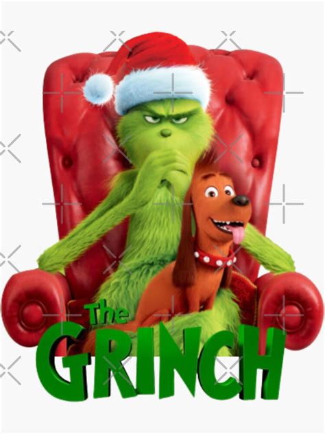 The Grinch Christmas Sticker For Sale By All4shop Redbubble