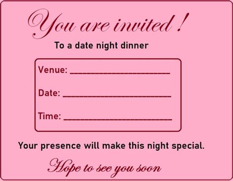 Date Night Invitation Template Free Word Excel Templates