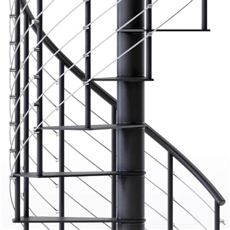 Hayden Black 36 Steel Spiral Stair Kit Mylen Stairs