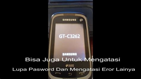 Reset Kode Samsung Champ Neo Duos GT C3262 YouTube