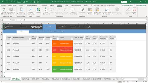 Planilhasvc Planilha De Controle De Estoque Com Prazo De Validade Em Excel 40