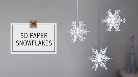 DIY Snowflake Tutorial 3D Snowflake Paper Craft DIY Christmas