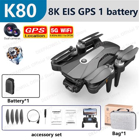 Novo k80 max gps zangão 5g 8k dupla hd câmera laser evitar obstáculos