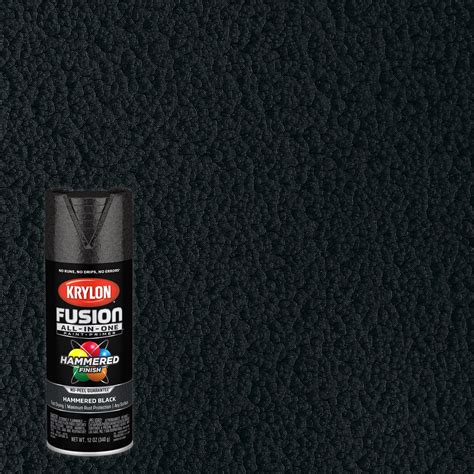 Krylon K02782007 Krylon Fusion All In One Black Hammered 12 Oz Spray