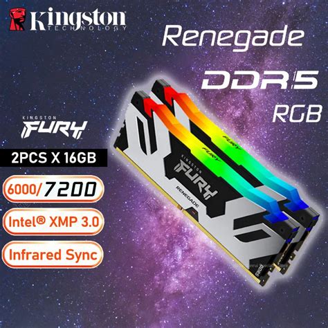 Kingston DDR5 FURY Renegade RGB Memory DDR5 6000MHz 6400MHz 7200MHz