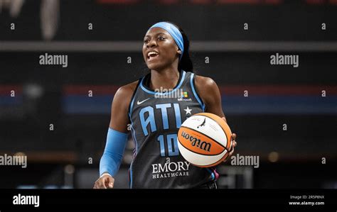 Atlanta Dream guard Rhyne Howard (10) during a WNBA basketball game ...