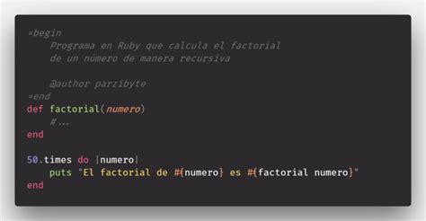 Factorial Iterativo Y Recursivo En Ruby Parzibyte S Blog