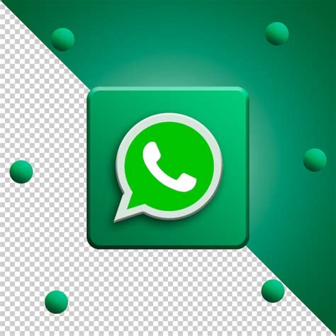 Renderiza O D Do Logotipo Do Whatsapp Isolada Psd Premium