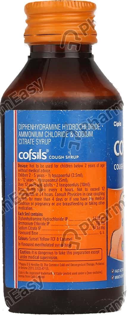 Cofsils 3 Way Action Bottle Of 100ml Cough Syrup Uses Side Effects Price And Dosage Pharmeasy