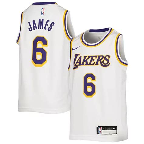 Youth Nike Lebron James White Los Angeles Lakers 202021 Swingman Jersey Association Edition