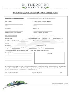 Fillable Online Polk County Watershed Application Forms Part I Fax