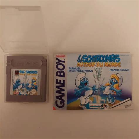 Les Schtroumpfs The Smurfs Autour Du Monde Nintendo Game Boy Notice