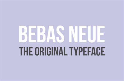 Bebas Neue Font - fontforlife.com