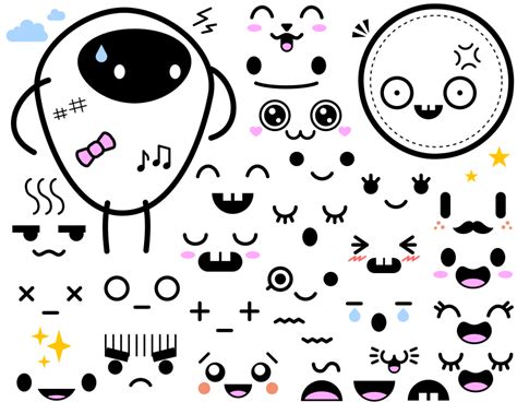 Japanese cute faces - Openclipart