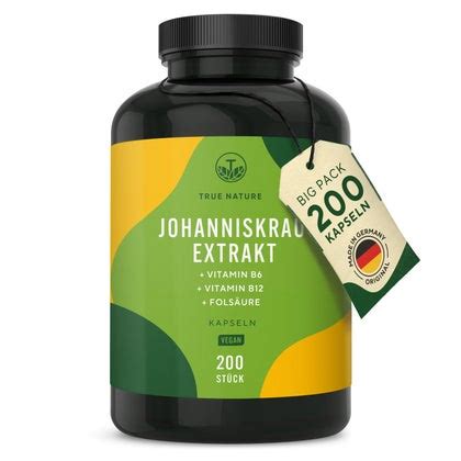 Johanniskraut Kapseln Mit Vitamin B6 B12 Folsäure Vegan 200 St