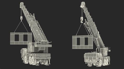 Compact Crane Liebherr With Concrete Wall 3d Model 169 3ds Blend